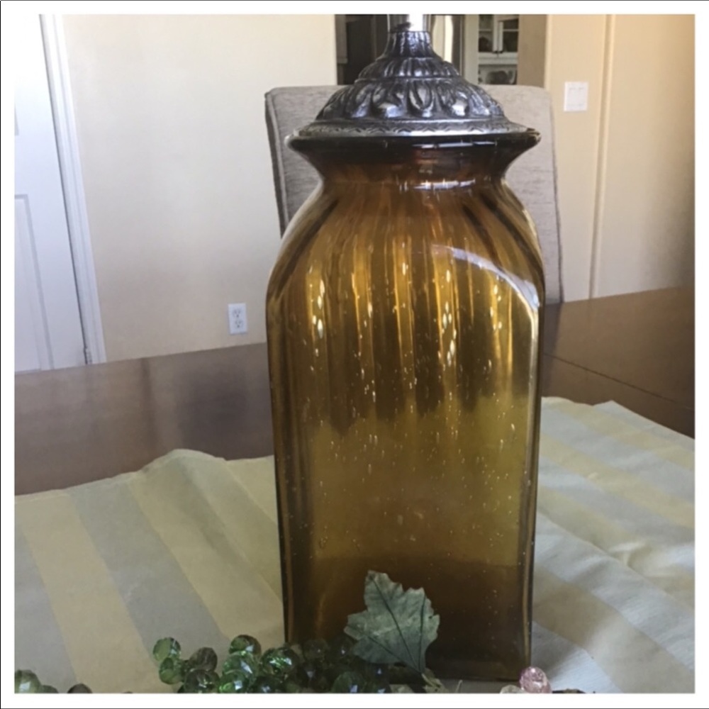 Large Glass Canister With Lid